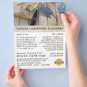 Holz, Hammer und Nägel, Tischler, Tischlerwerbung Flyer (Hand)