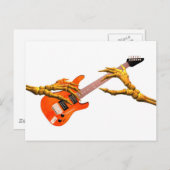 Holz Hände spielen E-Gitarre Geschenkdesign Postkarte (Vorne/Hinten)