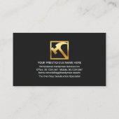 Holz Handyman Bau Icons Visitenkarte (Rückseite)