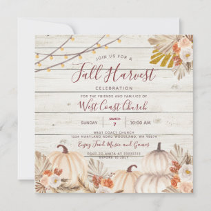 Holz Herbst Ernteparty, Herbstfest, Herbst Gemeins Einladung