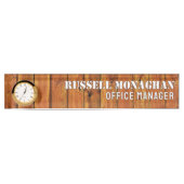 Holz Hintergrund Büro Namensplakette (Vorderseite)