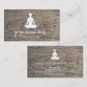 Holz Hintergrund Elegante Meditation Om Logo Yoga Visitenkarte (Vorne/Hinten)