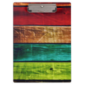 Holz Hintergrund Moderne Elegant Klemmbrett (Vorderseite)