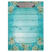 Holz Hintergrund Moderne elegante Rahmen-Blume Klemmbrett (Vorderseite)