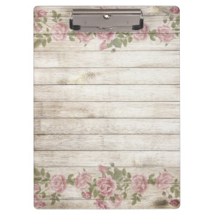 Holz Hintergrund Moderne Elegante Vintage Rosen Pi Klemmbrett