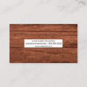 Holz-Hintergrund Visitenkarte (Rückseite)