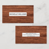 Holz-Hintergrund Visitenkarte (Vorne/Hinten)