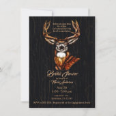 Holz Hirsche Rustikales Brautparty Einladung (Vorderseite)