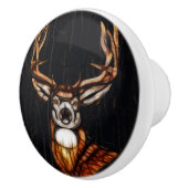 Holz Hirsche Rustikales Land einzigartig Keramikknauf (Rechts)