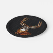 Holz Hirsche Rustikales Land Personalisiertes Part Pappteller (Schrägansicht)