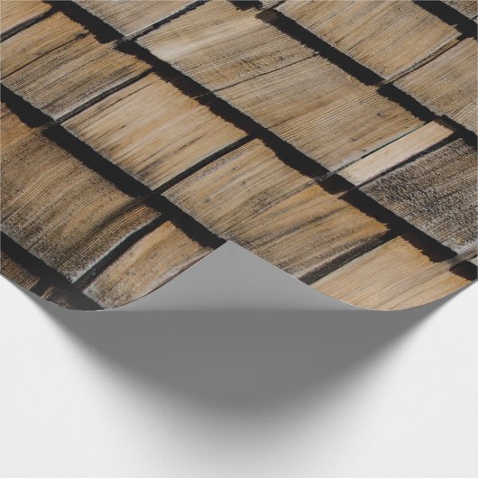 Holz Holzoptik Geschenkpapier (Ecke)