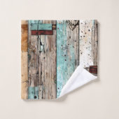 Holz im Landstil Die Handwerkskunst Badhandtuch Set (Waschlappen)