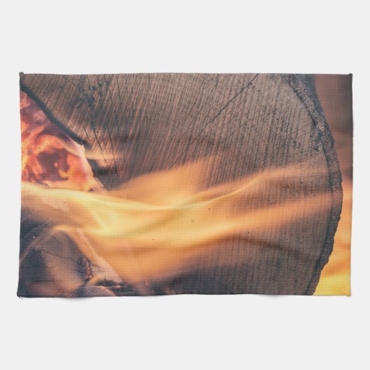 Holz in Brand Geschirrtuch (Horizontal)