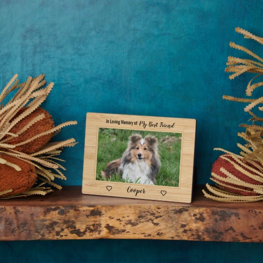 Holz in der Liebe Erinnerung Bester Freund Hund-Ge Fotoplatte (Seite)