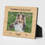 Holz in der Liebe Erinnerung Bester Freund Hund-Ge Fotoplatte (Seite)