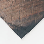 Holz in Flammen Fleecedecke (Ecke)