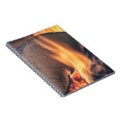 Holz in Flammen Notizblock (Rechte Seite)