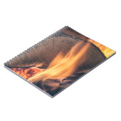Holz in Flammen Notizblock (Linke Seite)