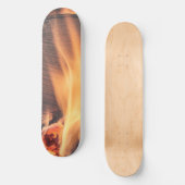 Holz in Flammen Skateboard (Vorderseite)