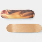 Holz in Flammen Skateboard (Horizontal)