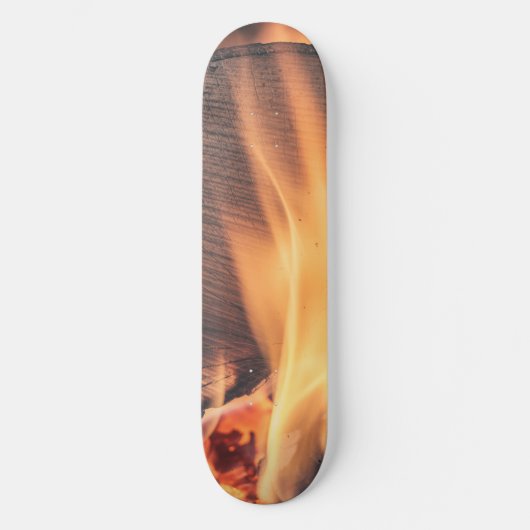 Holz in Flammen Skateboard (Vorderseite)