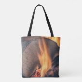 Holz in Flammen Tasche (Rückseite)