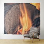Holz in Flammen Wandteppich (Beispiel (Horizontal))