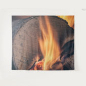 Holz in Flammen Wandteppich (Vorderseite (Horizontal))
