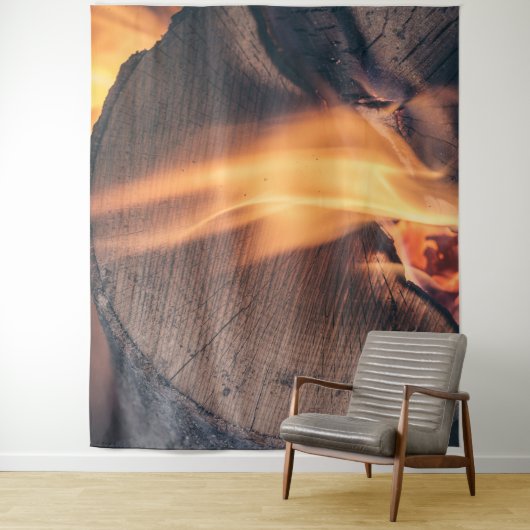 Holz in Flammen Wandteppich (Beispiel)