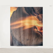 Holz in Flammen Wandteppich (Vorderseite)