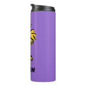 Holz in Sonnenbrille | Name hinzufügen Thermosbecher (Nach rechts gedreht)