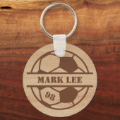 Holz-Inspiriert Fußballteam SportSchlüsselanhänger Schlüsselanhänger (Vorderseite)