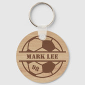 Holz-Inspiriert Fußballteam SportSchlüsselanhänger Schlüsselanhänger (Rückseite)