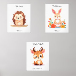 Holz Kinderzimmer Raumgestaltung Personalisiert Bilderwand Sets