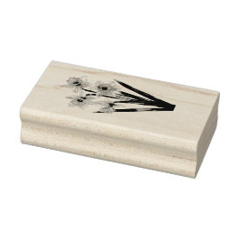 Holz-Kunststempel Frühlingsdaffodils Gummistempel