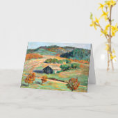 Holz - Landschaft im Frühfall Karte (Gelbe Blume)