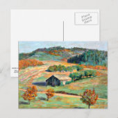 Holz - Landschaft im Frühfall Postkarte (Vorne/Hinten)