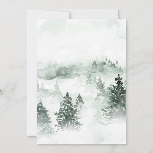 Holz Laurel Wappen Monogram Couples Dusche Einladung (Rückseite)