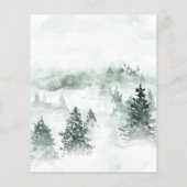 Holz Laurel Wappen Monogram Couples Dusche Flyer (Hinten)