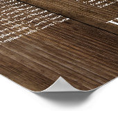 Holz & Licht - Begrüßungstafelgrafik Poster (Ecke)