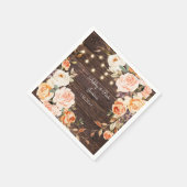 Holz, Licht, Rosa und Pfirsichblüten Serviette (Ecke)