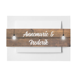 Holz & Lights Hochzeitsband Einladungsbanderole