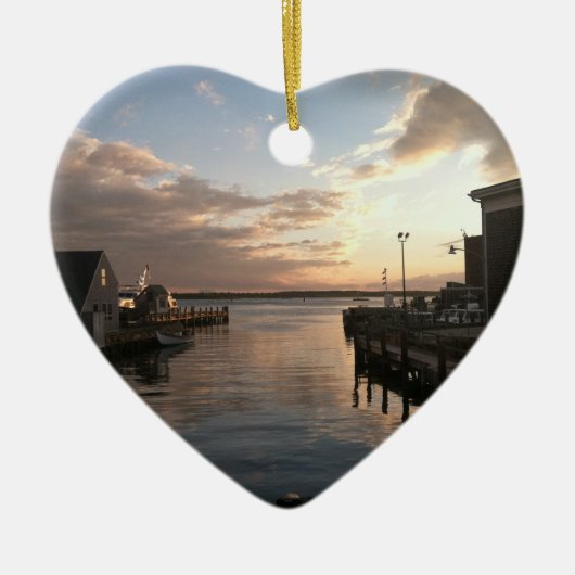 Holz-Loch-Hafen-Weihnachtsverzierung Keramik Ornament (Vorne)