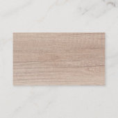 Holz-Look Elegante einfache Berufliche Vorlage Visitenkarte (Rückseite)