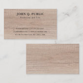 Holz-Look Elegante einfache Berufliche Vorlage Visitenkarte (Vorne/Hinten)