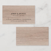 Holz-Look Elegante einfache Personalisierte Vorlag Visitenkarte (Vorne/Hinten)