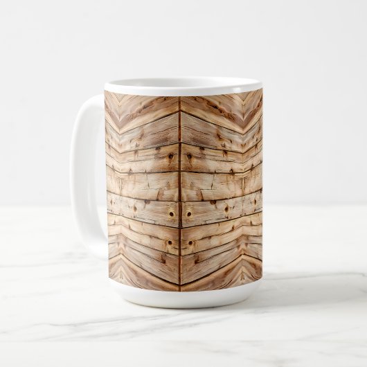 Holz-Look Kaffeetasse (Vorderseite Links)
