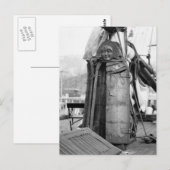 Holz-Maiden, Foltergerät, 1910er Postkarte (Vorne/Hinten)