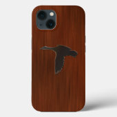Holz - Mallard-Ente im Flug Case-Mate iPhone Hülle (Rückseite)