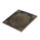 Holz Mandala-gold Fliese (Seite)